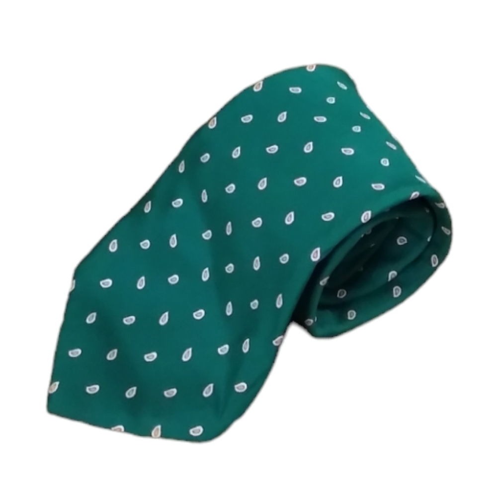 Resilio Green Foulard Droplet Men's Tie